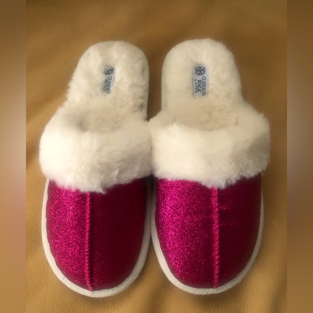 Avon pink sparkle slippers